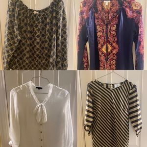 4 L blouses- Michael Kors, Charter Club and 2 more